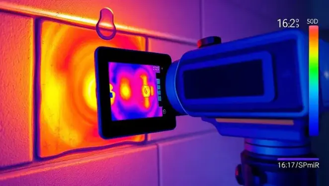 איתור נזילות במצלמה תרמית FLIR - אינסטלטור מקצועי סורק קיר לזיהוי נזילה נסתרת
